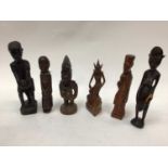 Group of carved African figures