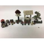 Britains Lead Farm Animals and Figures plus fencing and buildings.