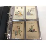 Postcards - Art Deco artist drawn cards by C. E. Shand including The Cigarette, The Fairy Queen, Mad