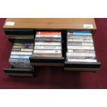 Four cases of music cassettes including John Martyn, Van Morrison, Moody Blues, Procol Harum etc tog