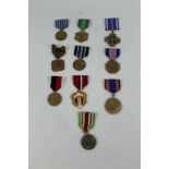 Collection of ten various American First / Second World and other medals to include Distinguished Fl