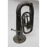 Antique silvered euphonium by Lincoln