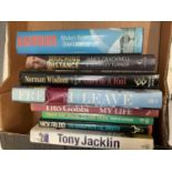 Group of signed hardback biographies etc