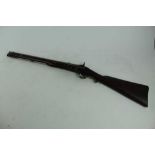 Victorian Indian percussion cavalry carbine with Tower marked lock, swivel ramrod, walnut stock, the