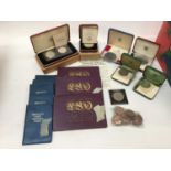 World - Mixed coins to include G.B. Royal Mint proof sets 1970 x 3