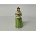 Rare Royal Worcester Diffidence figural candle snuffer, based on Jenny Lind, 10.5cm high