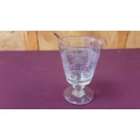 Regency engraved glass rummer