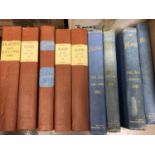 Three boxes of bound volumes of Aeronautics, Flight and the Aeroplane together with bound volumes of