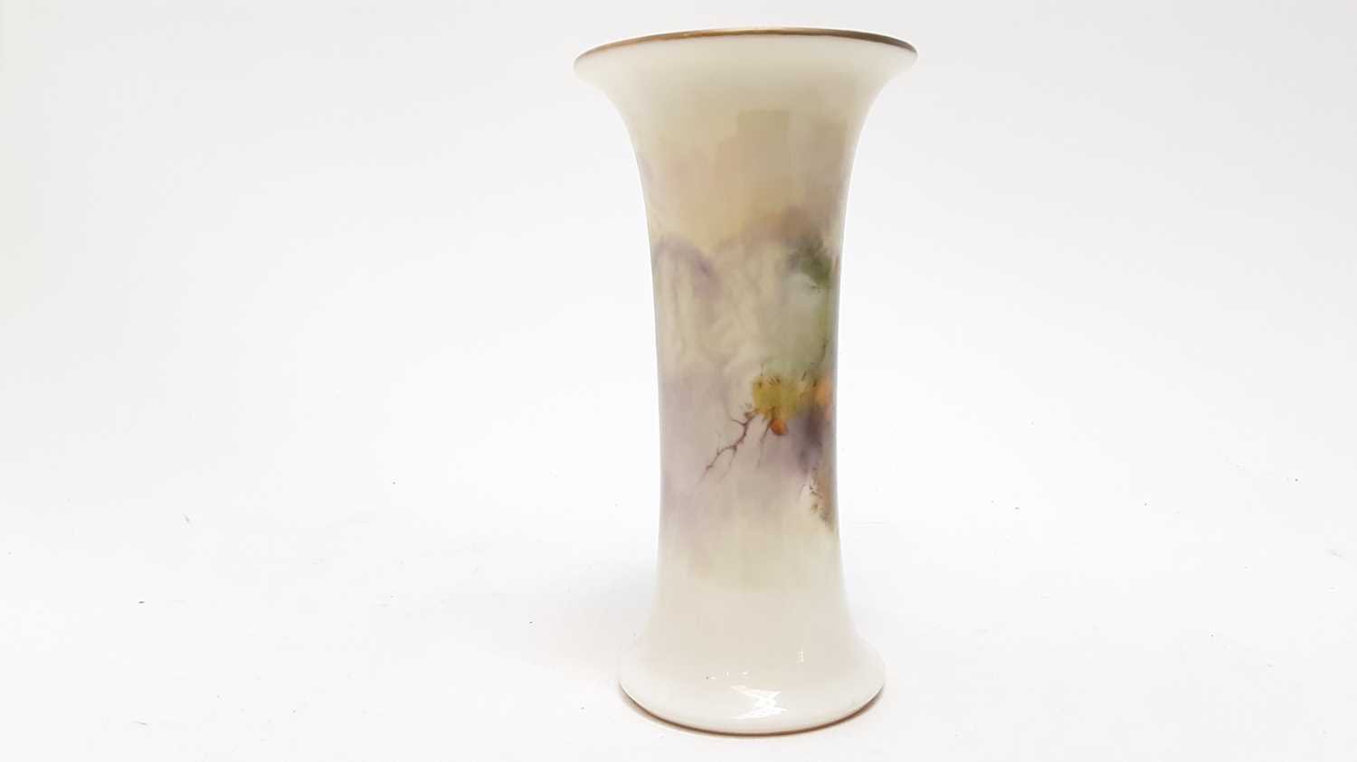 Worcester tapered vase decorated with pheasants - Image 2 of 3