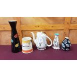 Susie Cooper tankard, Ringwood Ware Hedgerow coffee pot and other decorative ceramics (11)