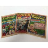 Collection of 1970s comics including Roy of the Rovers (including 1st issue) Tiger, Scorcher and ann