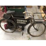 Vintage shops bicycle with named centre panel- Cooper Stores