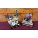 Two Royal Worcester limited edition models, together with other birds