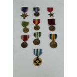 Collection of ten various American First / Second World and other medals to include Distinguished Se