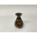 Small Rookwood pottery brown glazed vase, impressed marks to base, 9cm high