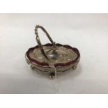 Silver plated swing handled dish