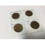 G.B. - Mixed Victoria OH bronze coinage to include Pennies 1897 x 2 AU and 1901 x 2 UNC/A. UNC (N.B.