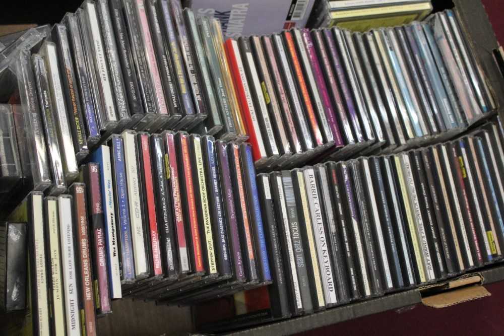 Two boxes of Jazz CDs and cassettes, including Duke Ellington and Louis Armstrong - Image 3 of 3