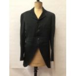 Victorian gentlemen’s black tuxedo jacket with waistcoat and trousers plus a Victorian gentleman's