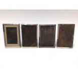 Four early 20th century silver photograph frames