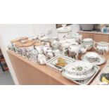 Large collection of Portmerion The Botanic Garden tableware including storage jars, plates, vases, t