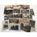 Postcards vintage motorcycles and riders, some with sidecars. Includes real photographic,Pamlin Prin