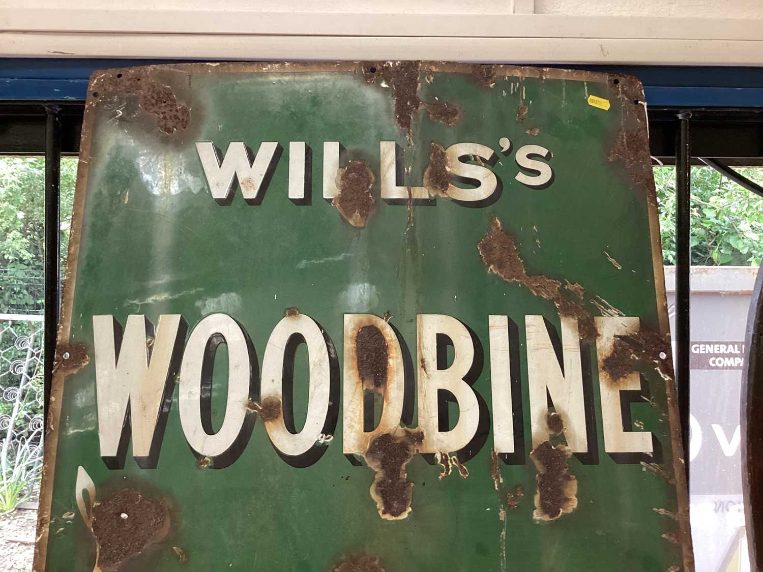 Vintage enamel advertising Wills Woodbine sign - Image 2 of 8
