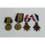 First World War pair comprising 1914 - 15 Star and Victory medals named to 645289 DVR. G. Bennett. R
