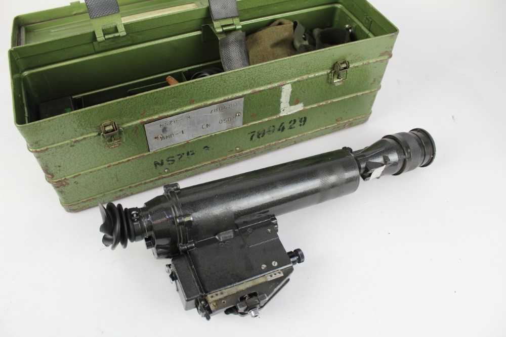 Russian night vision scope and accessories in galvanised painted travelling case - Image 2 of 3