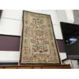 Flat weave tapestry/kelim on frame 167cm x 90cm