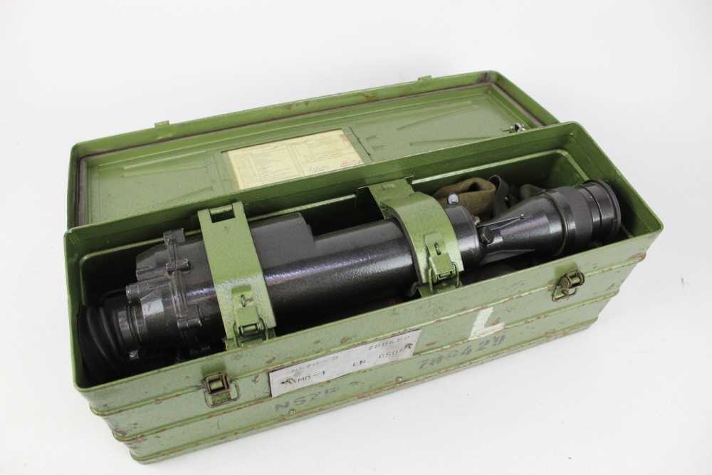 Russian night vision scope and accessories in galvanised painted travelling case