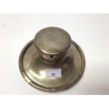 Large silver capstan inkwell