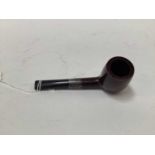 Dunhill '75 Years of Pipe Craftsmanship' pipe with silver collar, light signs of wear