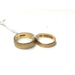 22ct gold wedding ring and 18ct gold wedding ring