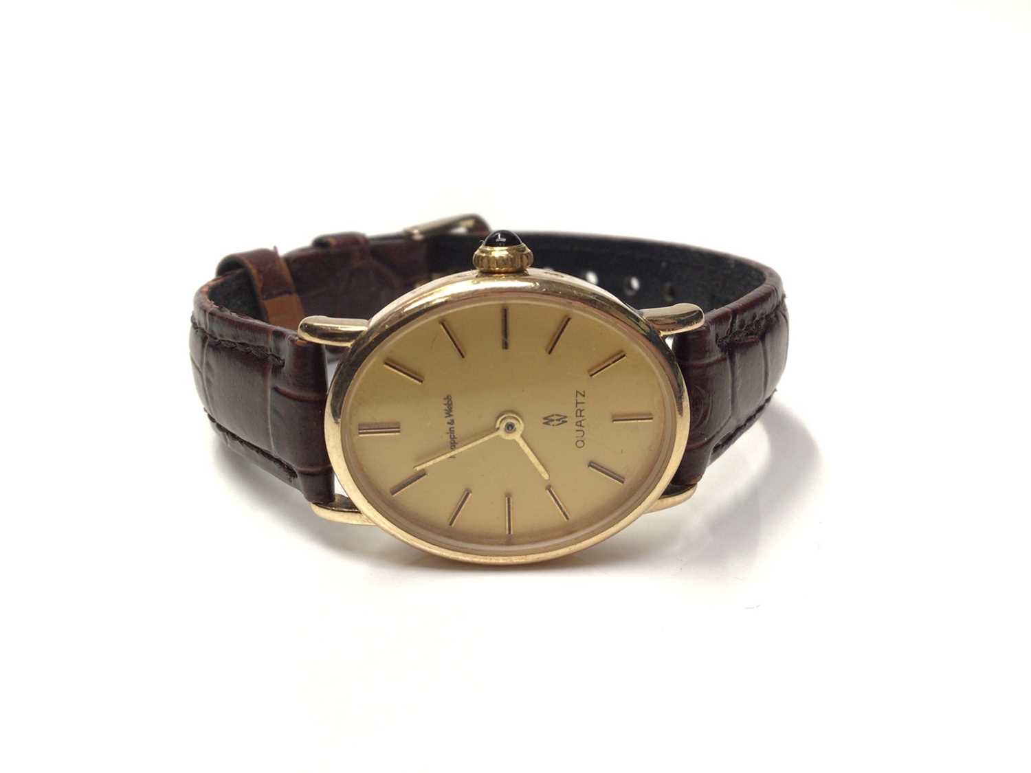 Mappin & Webb 9ct gold cased quartz wristwatch