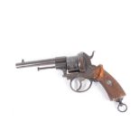 Good quality 19th century Belgian Pinfire revolver with most of original finish