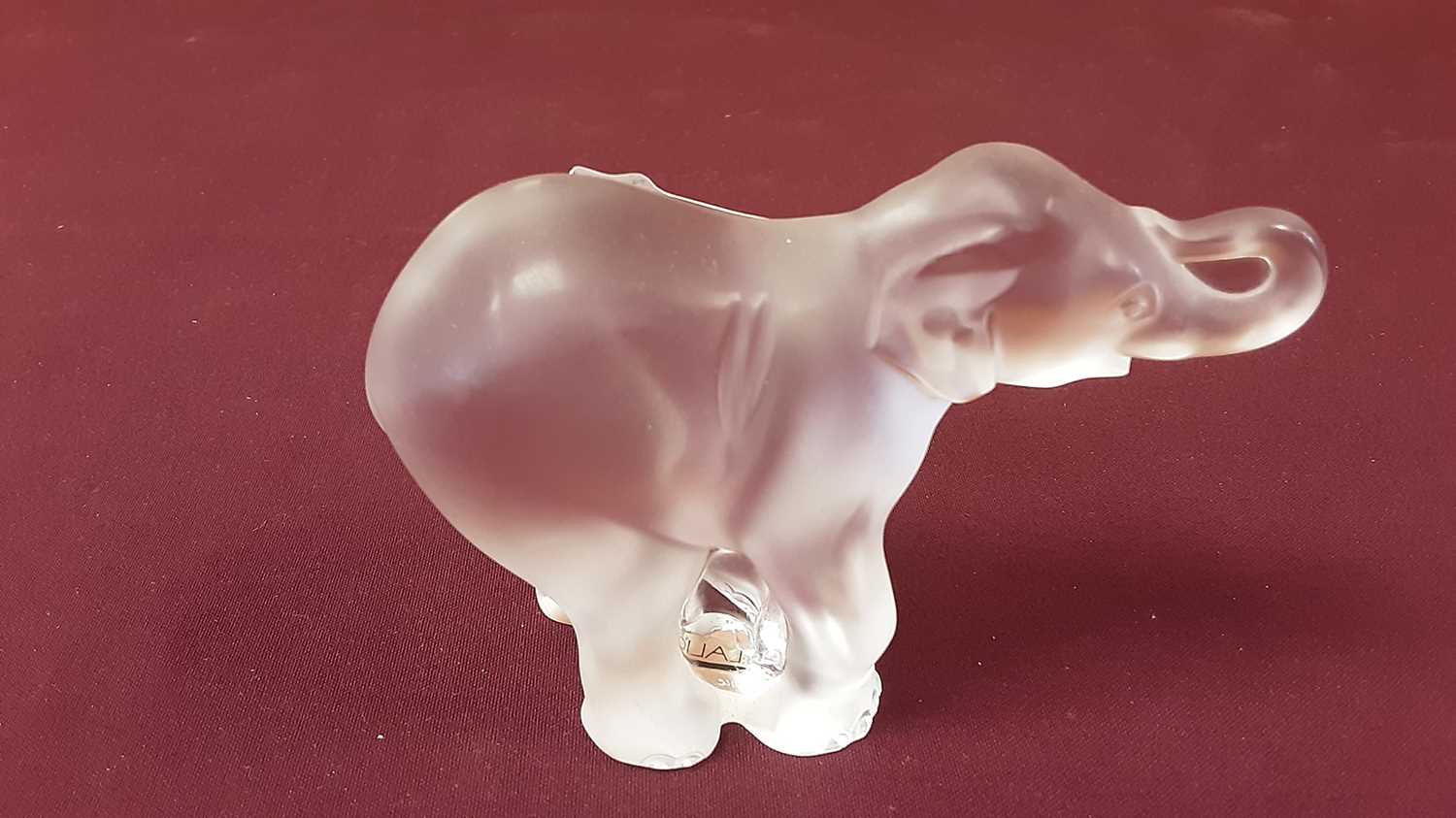 Lalique glass elephant calf