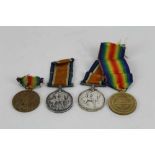 First World War pair comprising War and Victory medals named to 124811 GNR. G. Warner. R.A. together