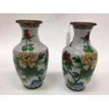 Pair of Chinese cloisonné vases