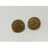 G.B. - Gold Half Sovereigns Edward VII 1905 and 1908 GF-VF (2 coins)