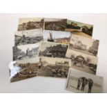 Two envelopes of Kent and Sussex postcards etc