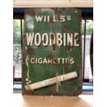 Vintage enamel advertising Wills Woodbine sign