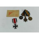 First World War 1914 - 15 Star trio comprising 1914 - 15 Star, War and Victory medals named to 11923