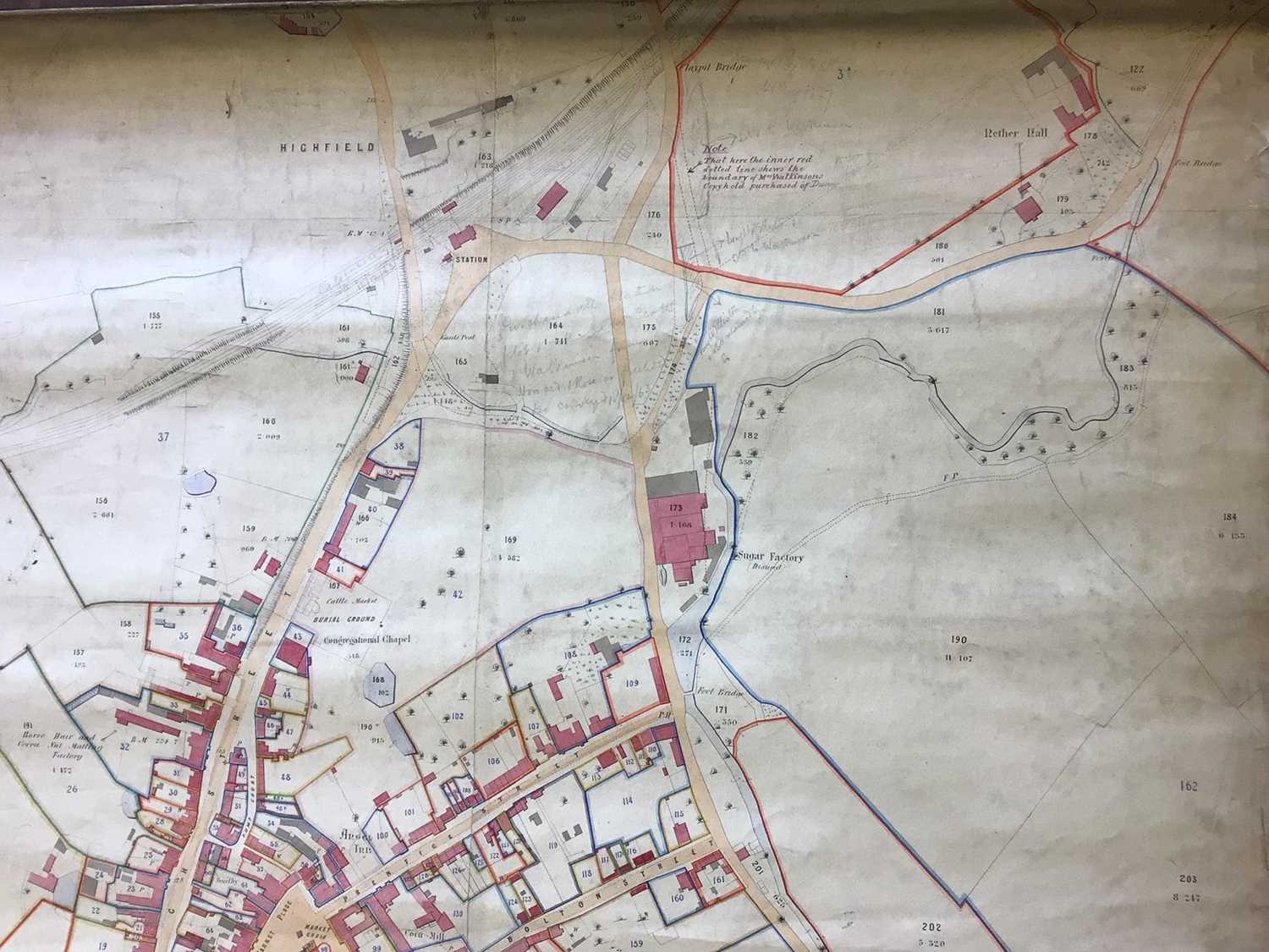 Two very large roll-up canvas maps, one of the Manor of Lavenham - Image 9 of 12