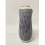 Poole pottery freeform vase decorated in the PRP pattern, 27.5cm high