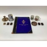 Royal memorabilia, including vulcanite and brass vesta cases, Queen Victoria Diamond Jubilee book, e