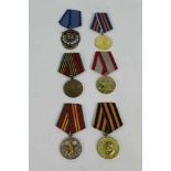 Collection of fourteen various Soviet commemorative and anniversary medals (14 medals)