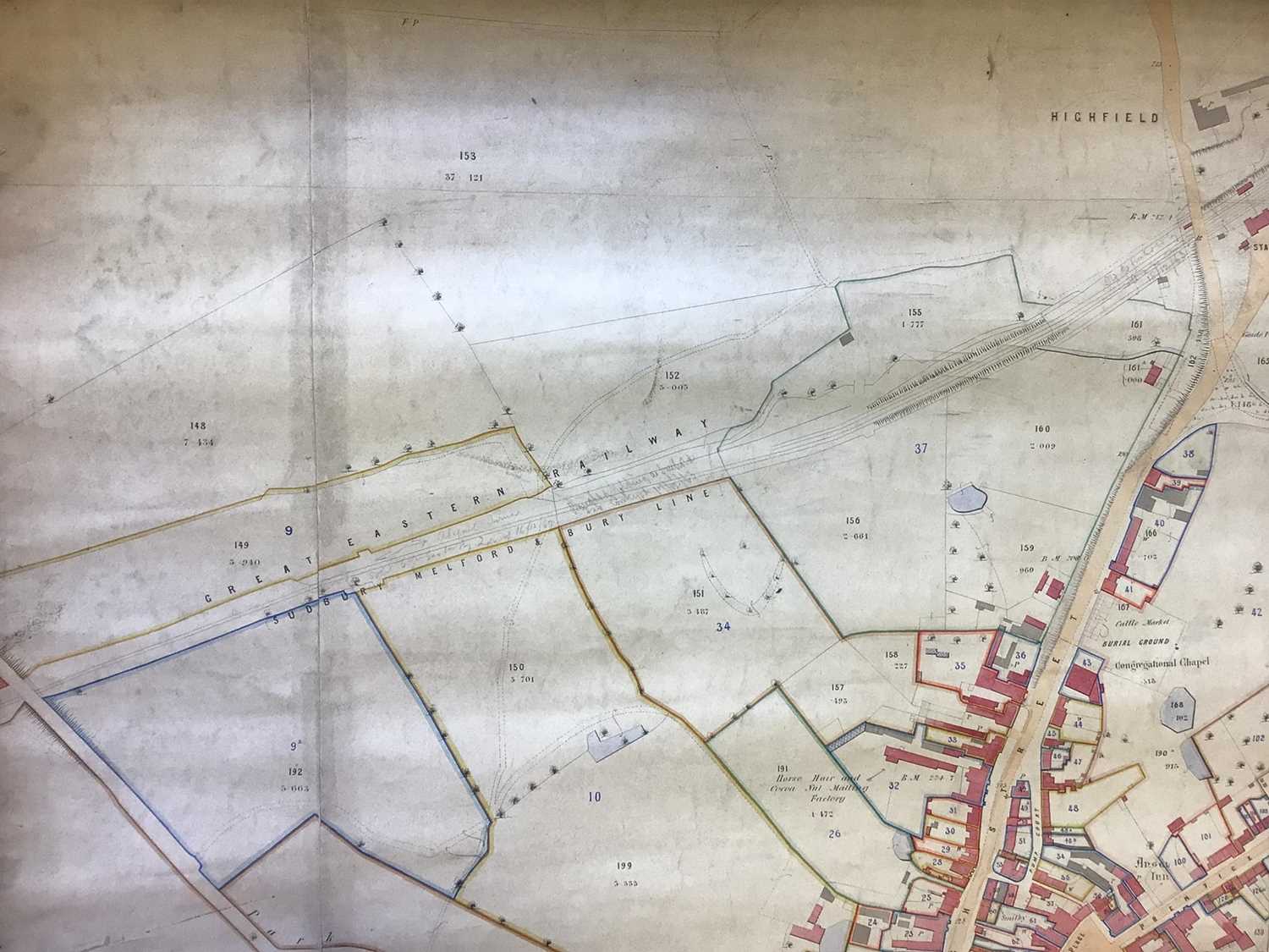 Two very large roll-up canvas maps, one of the Manor of Lavenham - Image 10 of 12