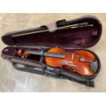 Good quality German 15 1/2 inch German viola by Roderick Paesold, together with bow, cased