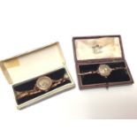 Two vintage 9ct rose gold wristwatches